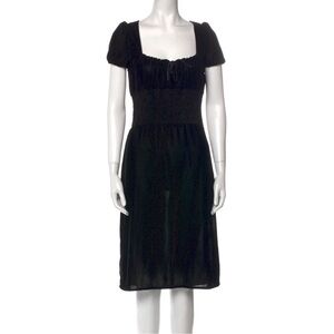 Rouje velvet milkmaid midi dress